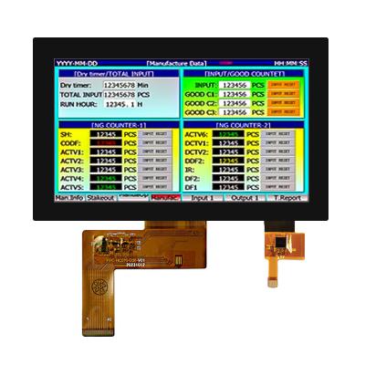 China Pantalla táctil LCD de 7 pulgadas con 600 nits Brillo y relación de aspecto 16:9 en venta