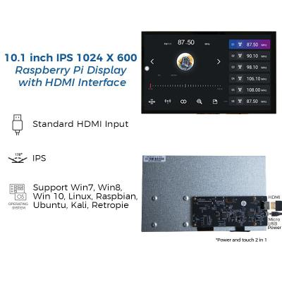 China 10.1 inch HDMI LCD Displays 1024*600 for sale