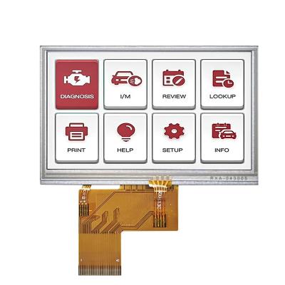 중국 4.3인치 TFT 저항성 터치 스크린 480*272 해상도 400nits 밝기 판매용