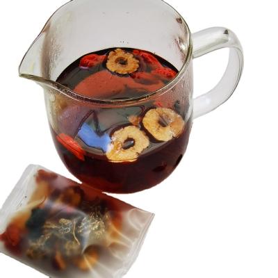 China Officinalis tea in cornus tea bags, blood red tea. Longan and Zizyphus jujuba beauty tea and health tea for sale