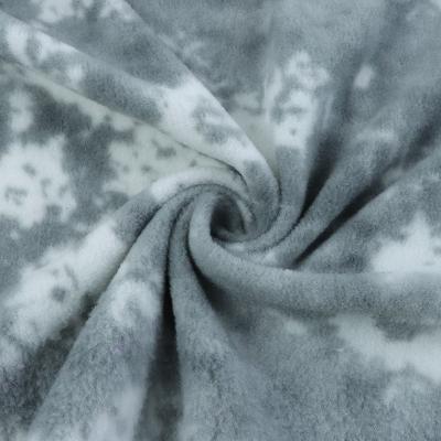 China Memory China Supplier Wholesale Polyester Tie dyed Polar Fleece Fabric Printed Sherpa Fabric Material for Clothing Garment for sale