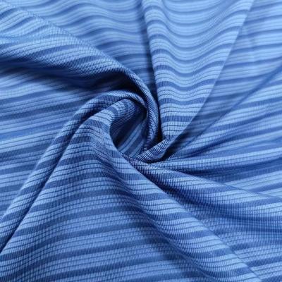 China Breathable Factory price Elastic stripe Jersey T-shirt fabric Yarn Dyed fabric for Garment color customizable for sale