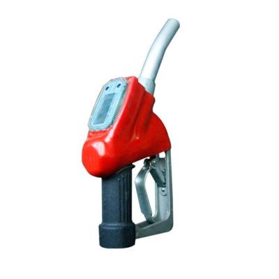 China Aluminum Alloy Factory Sale Fuel Petrol Nozzle Gun Gasoline Nozzle With Flow Meter for sale