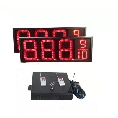 China Gas Price Sign Green Color RF Remote LED Digital Gas Station Price Sign Factory Direct Waterproof Gas Price Sign Display for sale