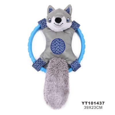 China Sustainable Rubber Plush Tossing Seeking Interactive Pull Refresh Dog Toys for sale