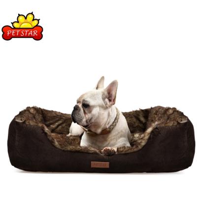 China Super Soft Plush Donut Dog Bed Washable Soft Dog Bed Customized Viable Wholesale for sale