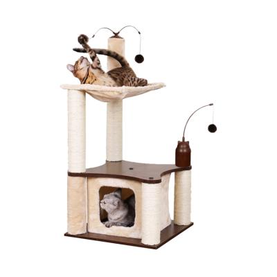 China Viable Natural Furniture Cat Tree Castle by Paradise Cat Tree Condo Tower Cat for sale