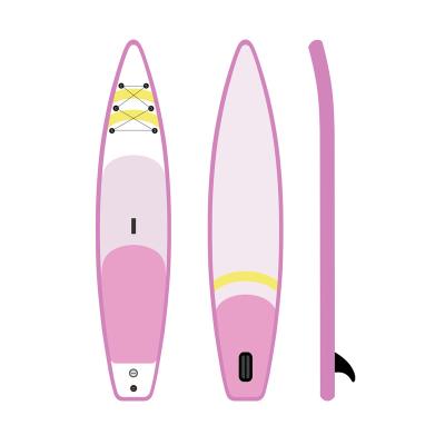 China Unisex PVC Double Layer SIP Board Drop Stitch Inflatable Racing Paddle Board for sale