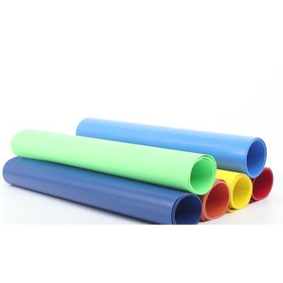 China 0.55mm knitted color pvc cool knife coated vinyl fabric pvc inflatable tarpaulin for inflatables toy for sale