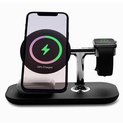 China Smart Watch Magnetic 7.5W Charger 10W 15W 3 IN 1 Wireless Charger Charging iPhone 12 pro/Apple Watch/AirPod Fast Charger for sale