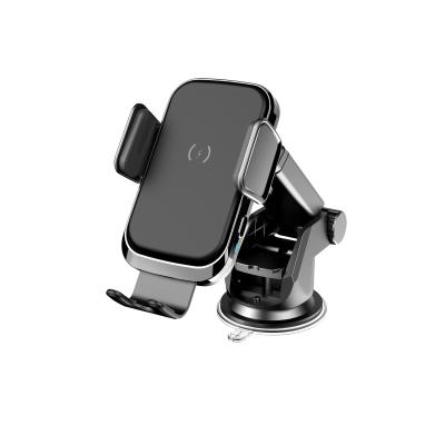 China Universal Auto-clamping Wireless Car Phone Holder Qi Car Charger Wireless Mobile Phone Holder Car Phone Mount Charger for sale