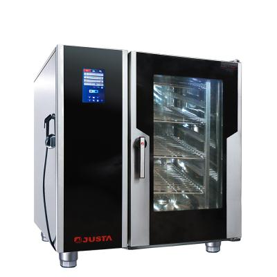 China High Efficiency Convection 6 Trays Combi Automatic Cleaning Oven With Electric Steam Combi Oven for sale