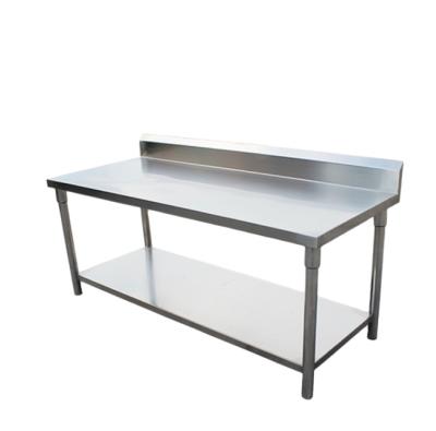 China Eco - Friendly Stainless Steel Kitchen Work Bench / Standing Worktable With Splash Guard for sale