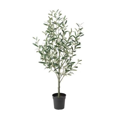 China Plastic Plant Fake Olive Tree Artificial Branch Plant Olive Tree Erevgreen Decoration Wood for sale