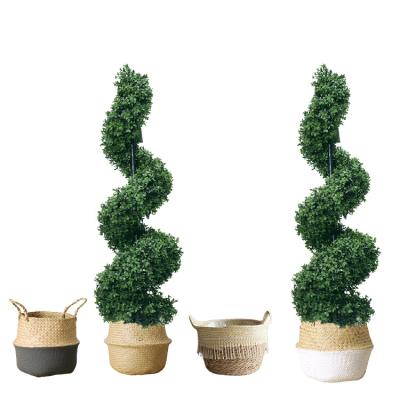 China Hot Selling Grass Decoration Tree Plant Topiary Spiral Tree Artificial Bonsai Tree Topiary Outdoor Plant for sale