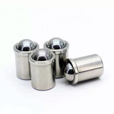 China Stainless steel Wholesale D2-D12 304 Stainless Steel Mini Drop Set Insert lock Press Fit Loaded Spring Ball Plunger With Collar for sale