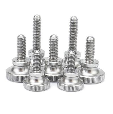 China Round GB834 bolts 304 stainless steel vertical mesh knurled hand screwed high head adjusting screw M3M4M5M6M8M10 for sale