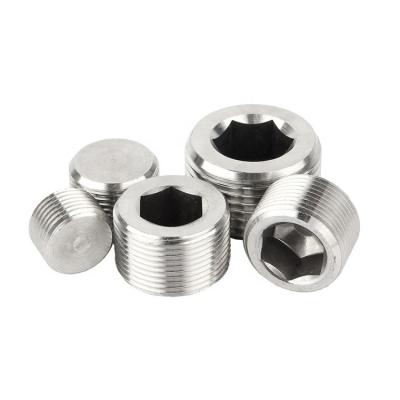 China 304 Stainless Steel PT NPT G SS304 Stainless Steel Hollow Hexagon Socket Head Screw Pipe Plug for sale