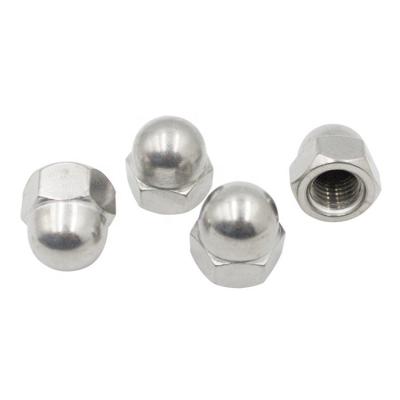 China Heavy Industry 304/201/316 Stainless Steel GB923 Dome capped Locking Nuts M3 M4 M5 M6 M8 M10 M12 M16 M20 for sale