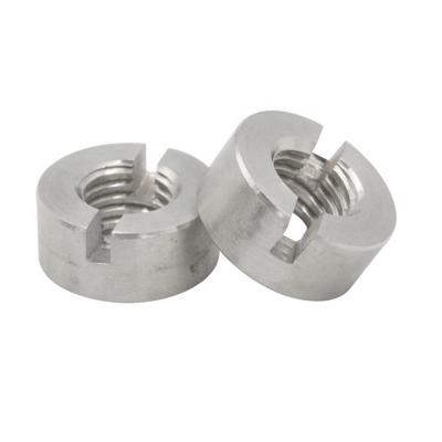 China Heavy Industry Wholesale 304 Stainless Steel M3 M4 M5 M6 M8 M10 M12 Slotted Round Nuts for sale