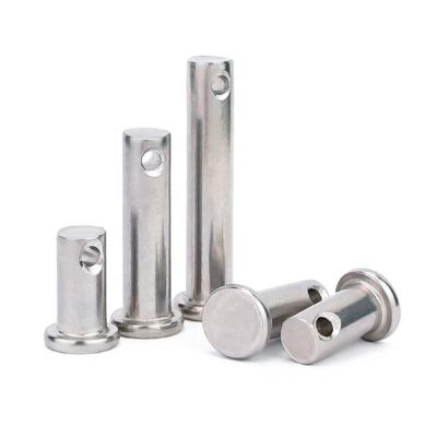 China 304 Stainless Steel Din1444 GB882 Dia3-20mm Round Flat Head Cylindrical Shaft Cotter Small Stainless Steel Clevis Pin With Hole for sale