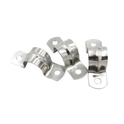 China Heavy Industry Wholesale Diameter M5-M200 PVC Pipe Clamp Fitting 304 Stainless Steel Clip U Riding Saddle Pipe Clamps for sale