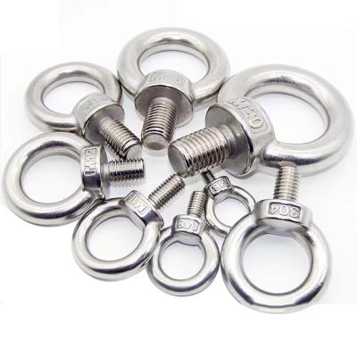 China Building custom Lifting Eye Bolt With Nut DIN580 582 Stainless Steel Eyebolt SUS304 316 M3 M100 for sale