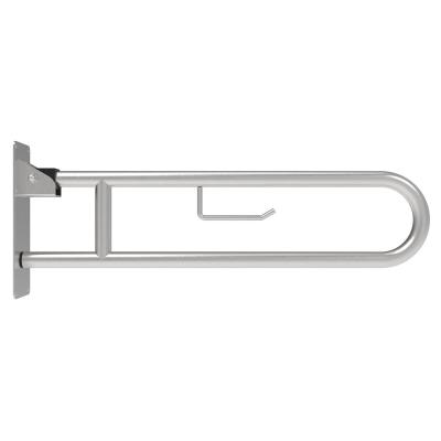 China Modern 304 Stainless Steel Brush Flip Up U-Shape Grab Bar With Paper Backing for sale