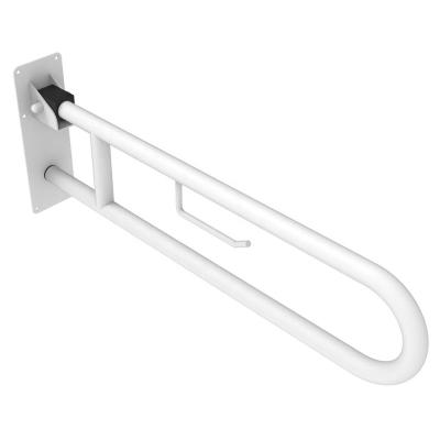 China Modern 304 Powder Coating White Stainless Steel Flip Up Grab Bar for sale