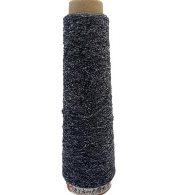 China Ring Spun Dark Blue Polyester Rayon Viscose Blend 8s/1 Gray Knit Chenille Velvet Yarn Factory Supply Directly For Knitting for sale