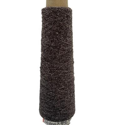 China Ring Spun Factory Directly Supply Polyester Rayon Viscose Blend 8s/1 Gray Brown Knit Chenille Velvet Chatter For Knitting for sale