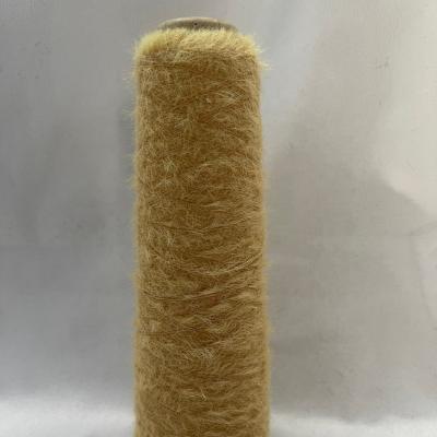 China Light Yellow Acrylic Nylon Ring Spun Manufacturer Directly Supply 1.8 Feather Crochet Yarn For Knitting for sale