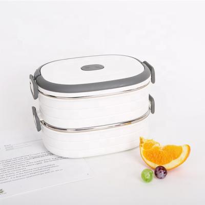 China High Quality Sustainable SS201 Two Layers Inside Lunch Box With LFGB Certificate for sale