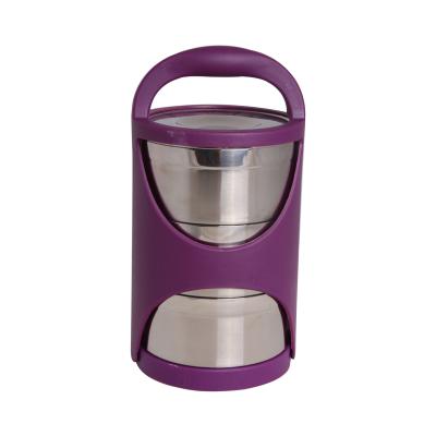 China Freshness Preservation Three Layer Round Insulated Stainless Steel Portable Food Warmer for sale