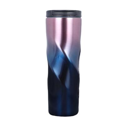 China Durable Upright Stainless Steel Screw Cup Tumbler Flask Travel Insulated Thermos Bottle for sale