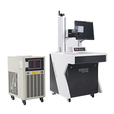 China Faith 3w 5w Water Cooled UV Laser Marking Machine For Paper Box Logo Glass Engraving for sale