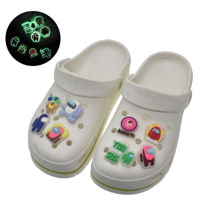 China Clog Charm 2022 Hot Sale Slippers Charm Accessories Fluorescence Bling Croc Custom Charms Ornament for sale