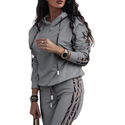 China Wholesale Factory Made Breathable Ladies Jogging Suit Long Sleeve Top Hoodie And Plain Pants Women Tracksuit Set Casual Printed Hooded for sale