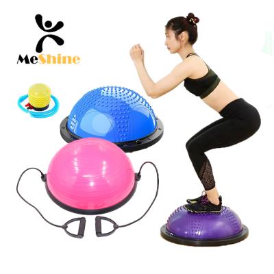 China Soft Thickened Texture Home Gym Muscle Massager Workout Exercise Non-slip Yoga Balanced Ball Half Wave Hemisphere for sale