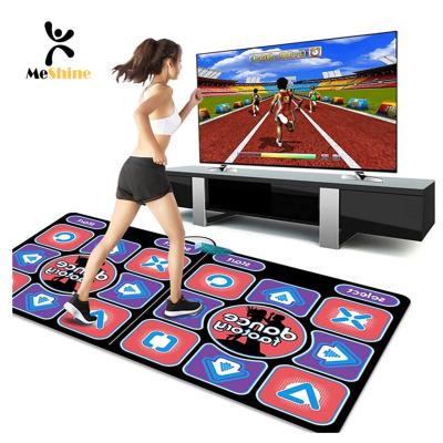 China Home Use Dance Mat Pad Kids Oem Box Electronic Body Slimming Relax Massage USB Light Up Double Dance Floor Mat for sale