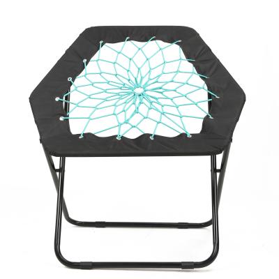 China Outdoor Modern Metal Furniture Target Moon Folding Bungee Dish Chair for sale