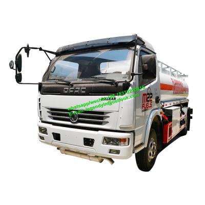 China 5mm carbon steel Q235 hot sale refueling truck 6cbm 7cbm 8cbm gasoline tanker diesel fuel filling truck for sale