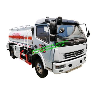 China 5mm carbon steel Q235 exporting 6000 8000 liter fuel tanker truck installed fuel dispenser truck for refueling cars for sale