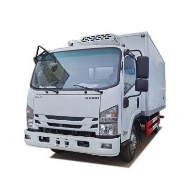 China Fiberglass Reinforce Japan 100p Bread Yogurt Transport Import Carrier Unit 5ton Refrigerator Truck Price To Chile for sale