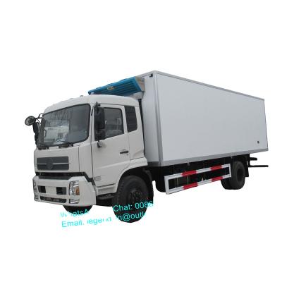 China Cattle baby transport new body van freezer Dongfeng 10ton egg refrigerator food transport vehicle insulated cargo for sale