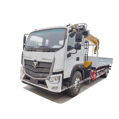 China TRUCK CRANE FOTON Aumark s Design Mobile New 6.3 Ton Telescopic Boom Crane Mounted On Dump Cargo Truck for sale