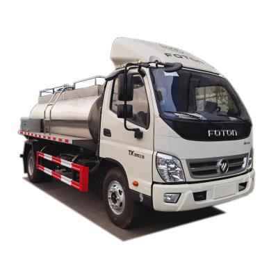 China Foton stainlesss steel insulation 5ton milk tank truck 5000L milk tanker truck sale from hotels in indonesia for sale