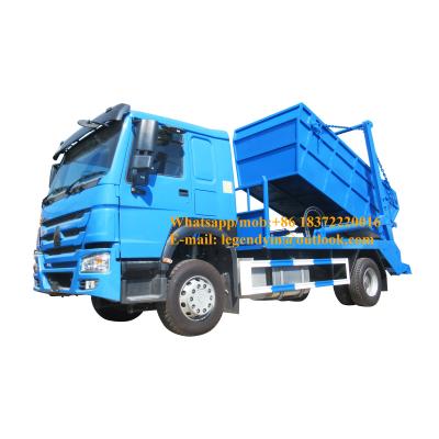 China Hot Selling Sinotruk HOWO 10cbm 12cbm Arm Roll Garbage Truck Skip Loading Garbage Truck For Hotels for sale