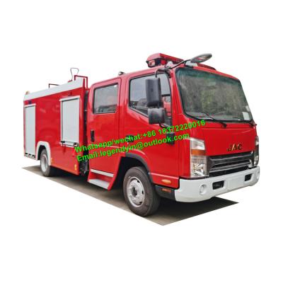 China JAC Brand Double Cab Top Fire Pump 4000 Liter Fire Fighting Truck 8250*2350*3350mm for sale