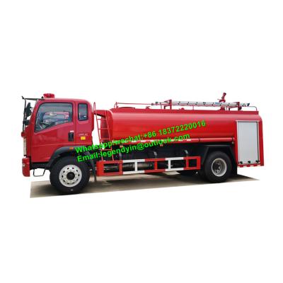 China Advanced Fire Fighting Water Sprinkler 6m3 8m3 Exposed Tanker Fire Pump Water Truck 8250*2350*3350mm for sale